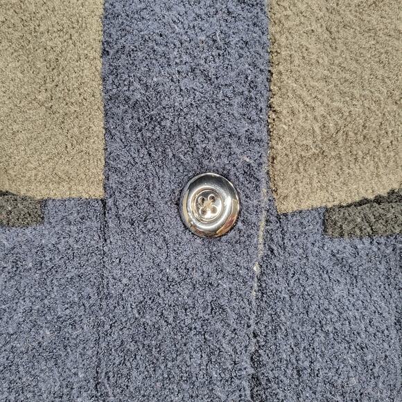 Weather‎ Tamer Women's Coat Jacket S Blue Gray Colorblock Fleece Lined Button - Picture 9 of 14